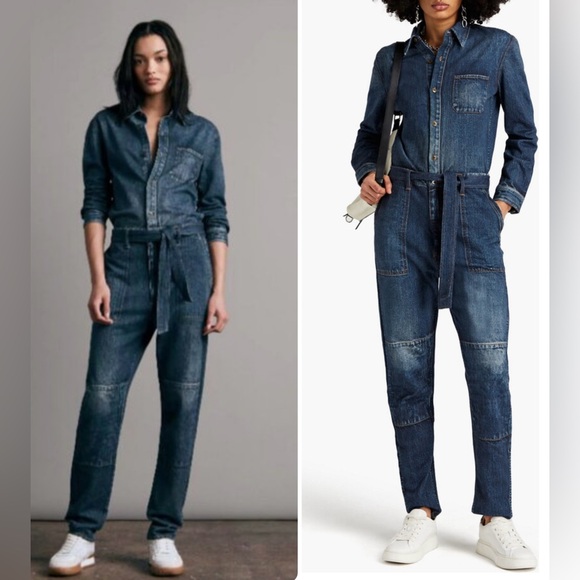 rag & bone Pants - New! Rag & Bone Miramar Printed French Cotton-terry Jumpsuit  💙 XS